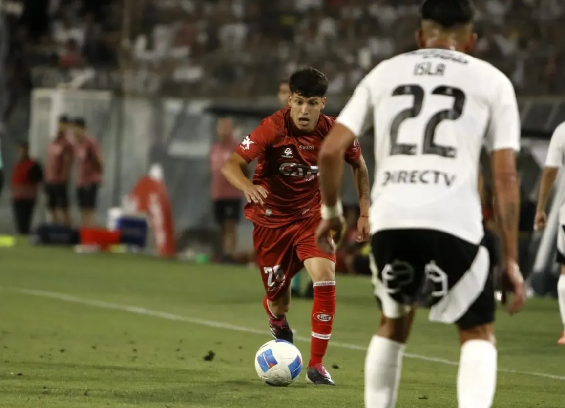 Pablo Rodríguez debutando contra Colo Colo.