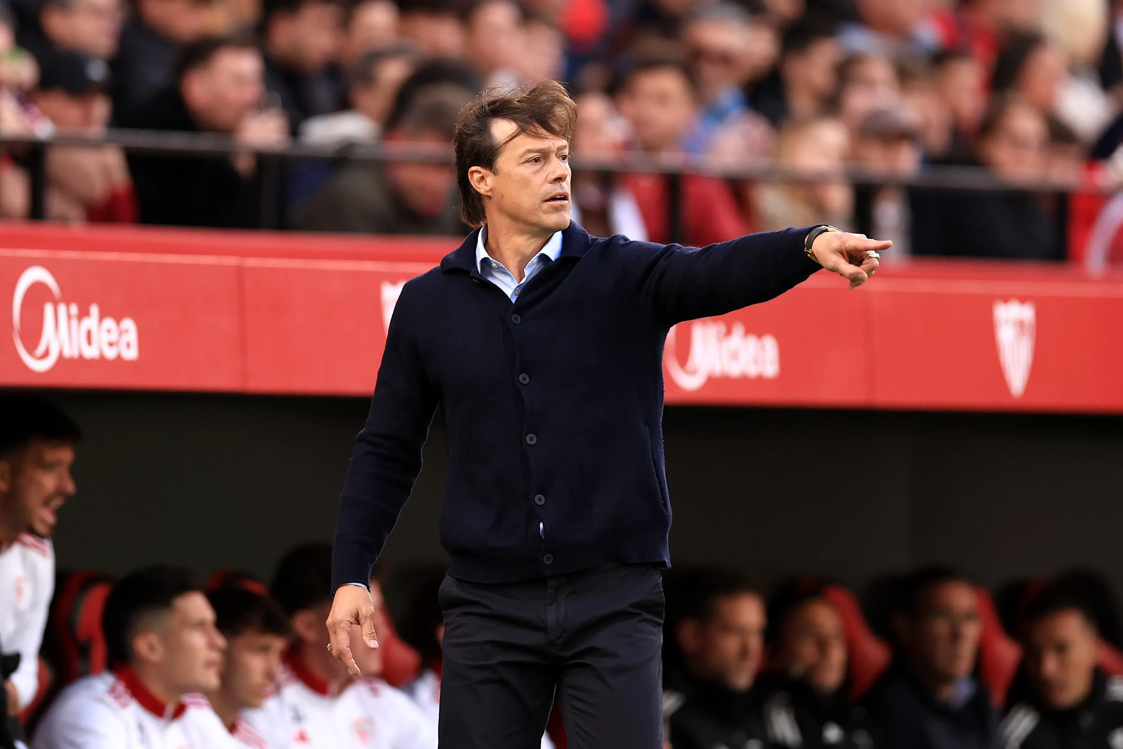 Matías Almeyda, DT del Sevilla. (Fran Santiago/Getty Images).