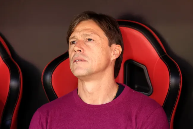 Matías Almeyda tuvo un motivo de alegría con el Sevilla. (Fran Santiago/Getty Images).