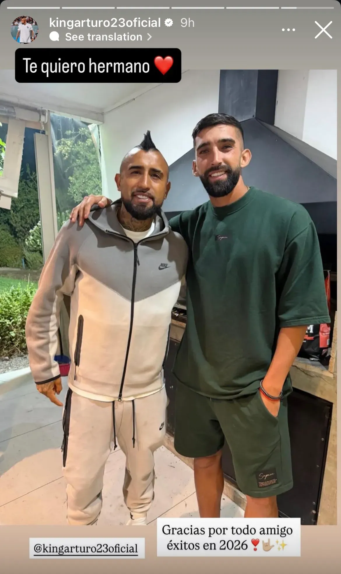La despedida de Vidal a Amor | Instagram