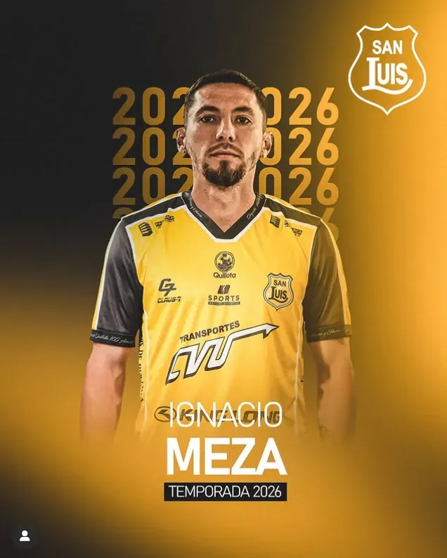 La gráfica de los Canarios para darle la bienvenida a Ignacio Meza. (Captura San Luis de Quillota).