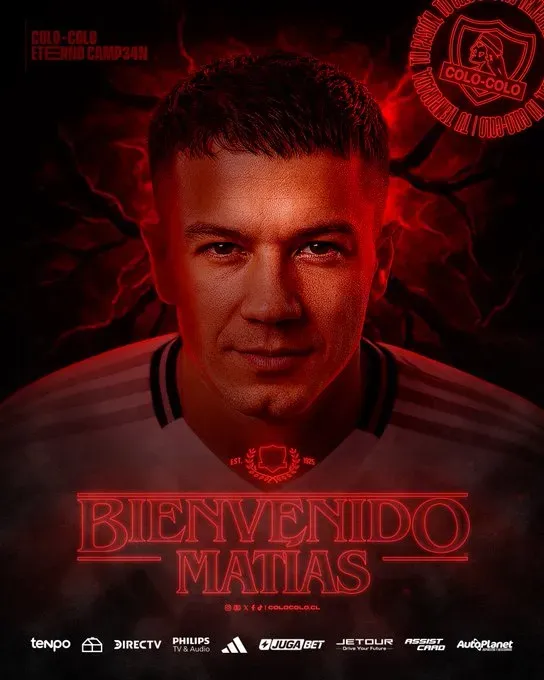 Así presentó Colo Colo a Matías Fernández Cordero en redes sociales.
