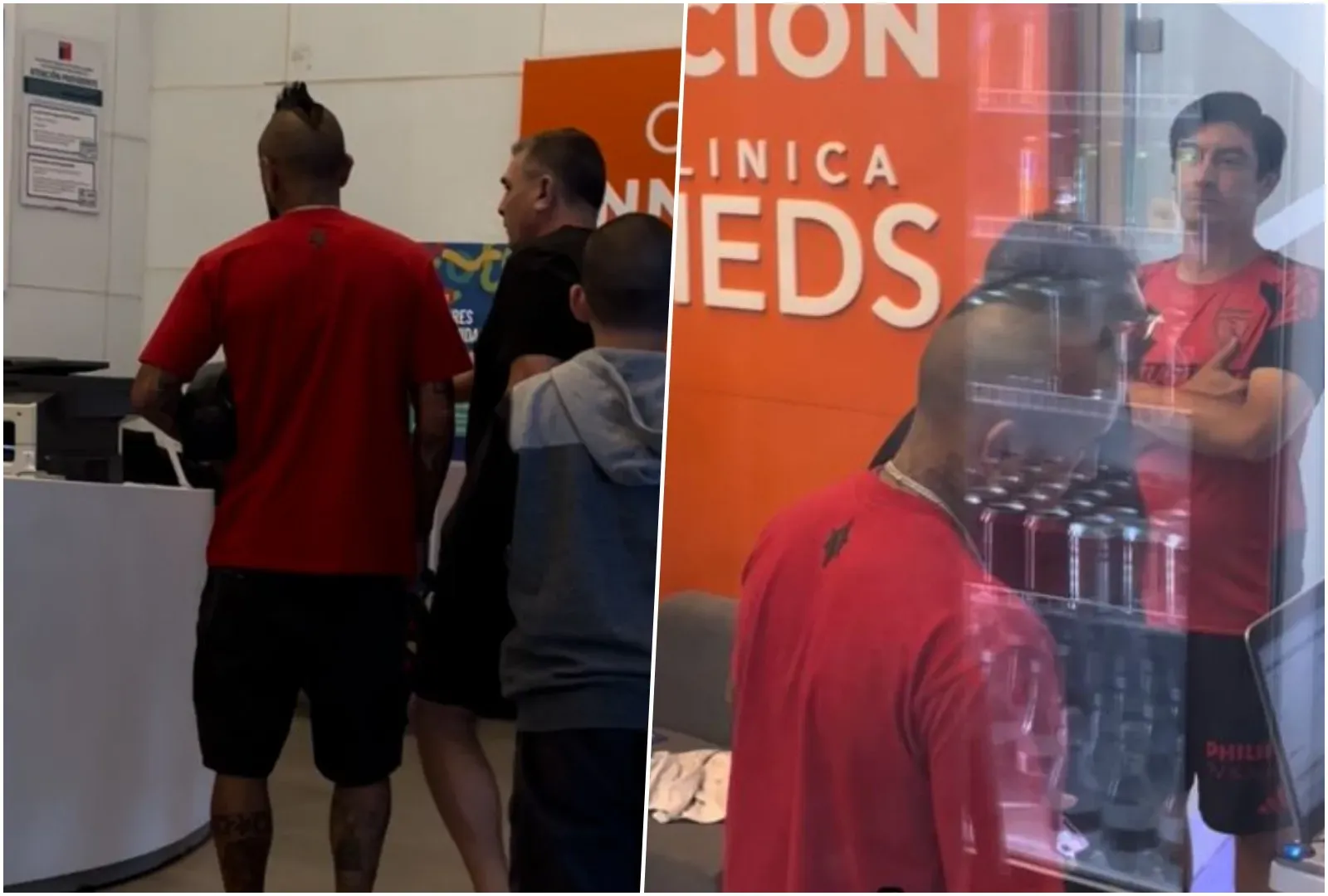 Arturo Vidal llegó a la clínica para los exámenes médicos en Colo Colo. Foto: Redgol.