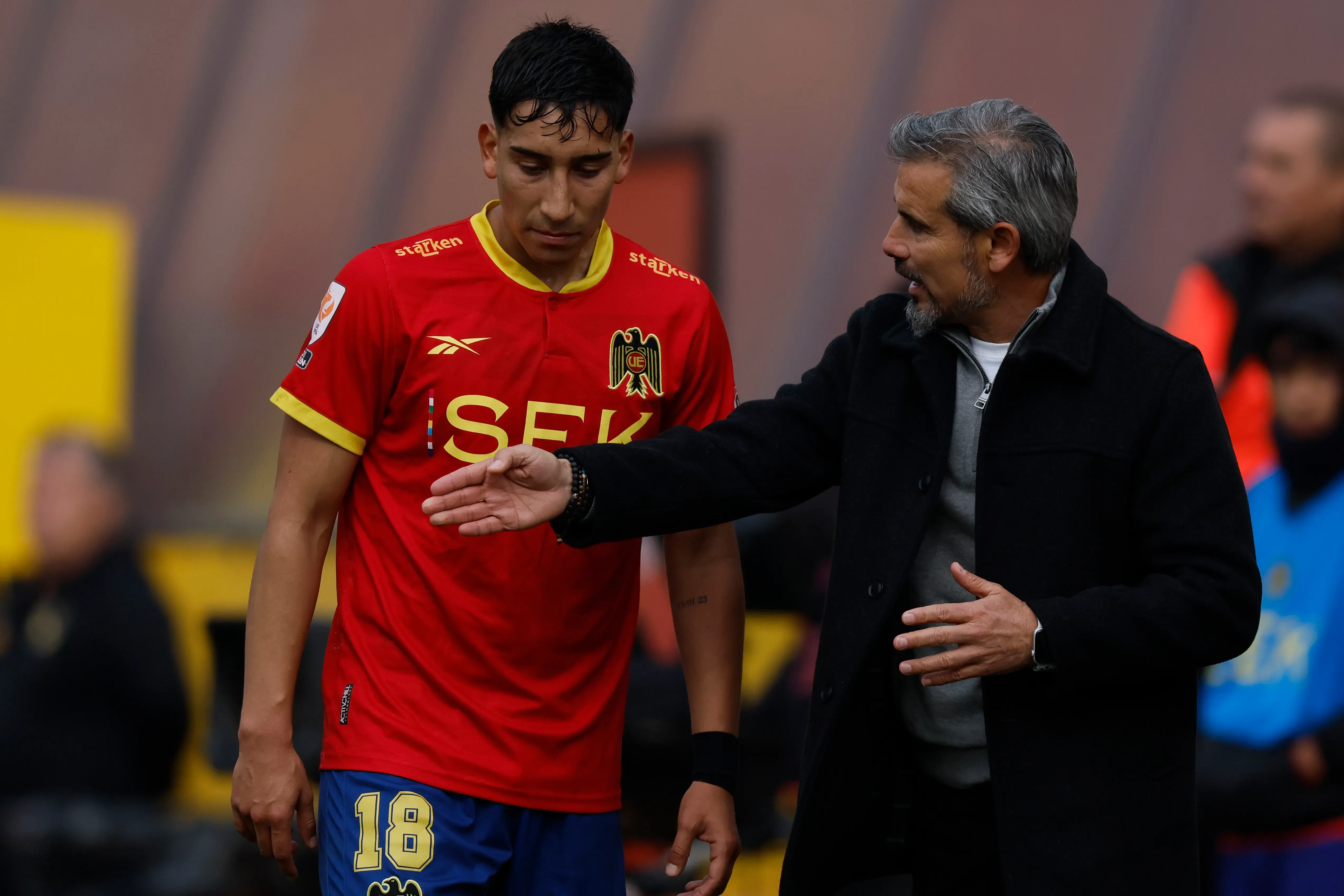 Felipe Espinoza fue dirigido por Miguel Ramírez en Unión Española. El Cheíto también entrenó a Iquique en 2025. (Andres Pina/Photosport).