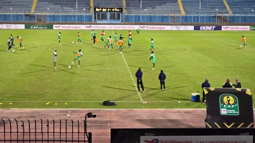 Sagrada Esperança fez o reconhecimento do campo do jogo.