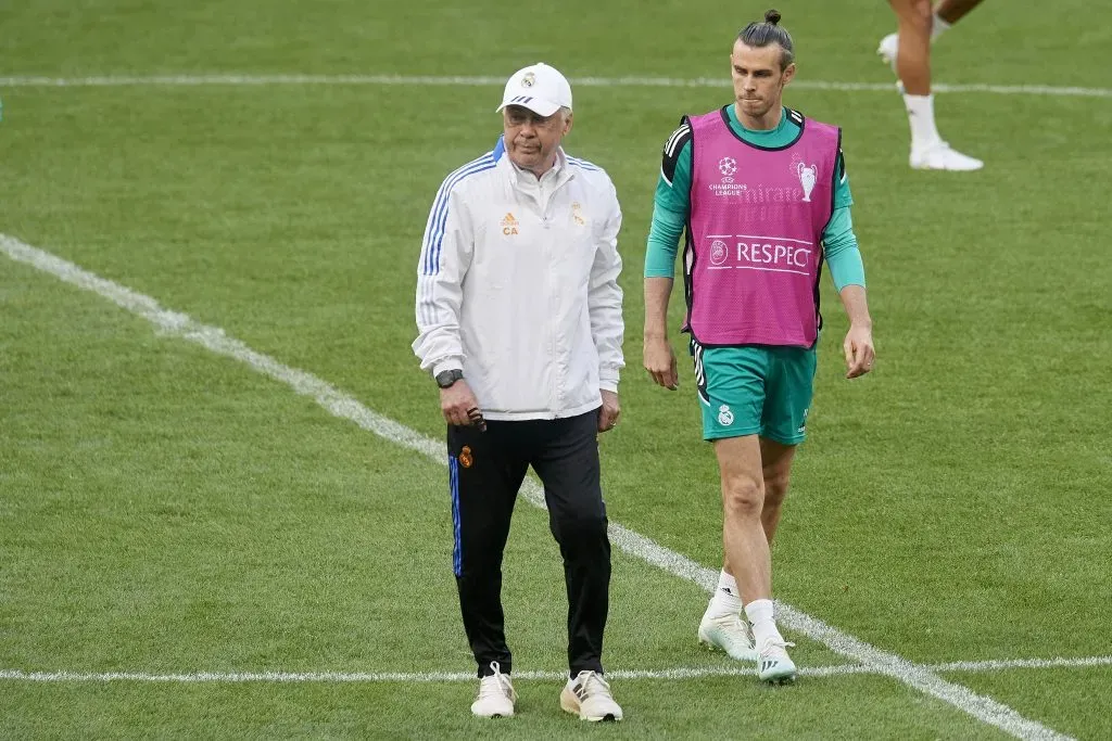 Carlo Ancelotti e Gareth Bale, lendas do Real Madrid. Foto: Imago