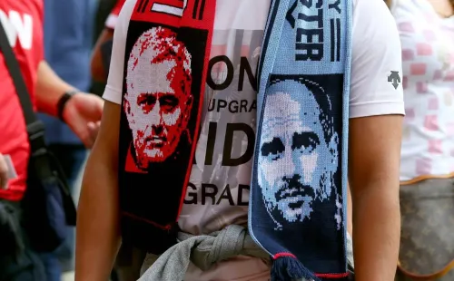 José Mourinho e Pep Guardiola, dois dos melhores treinadores de sempre, construíram uma grande rivalidade. Foto: Imago.