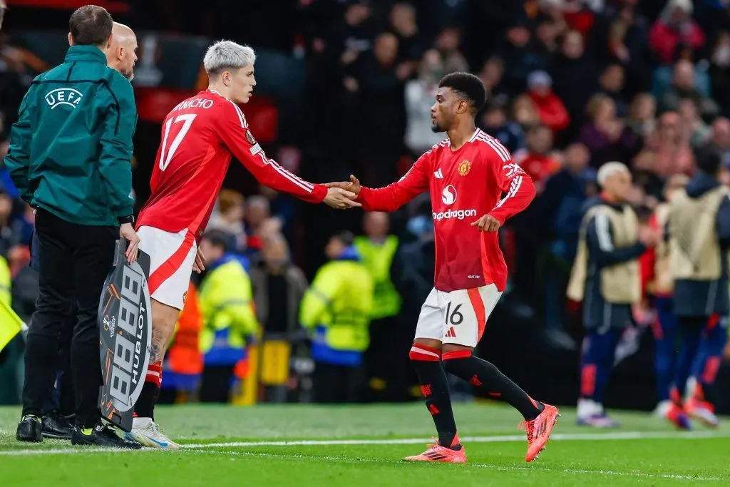 Garnacho substitui Diallo frente ao Twente, na Europa League. Foto: Imago.
