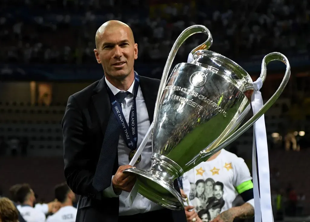 Zinedine Zidane como treinador do Real Madrid. Foto: Matthias Hangst/Getty Images