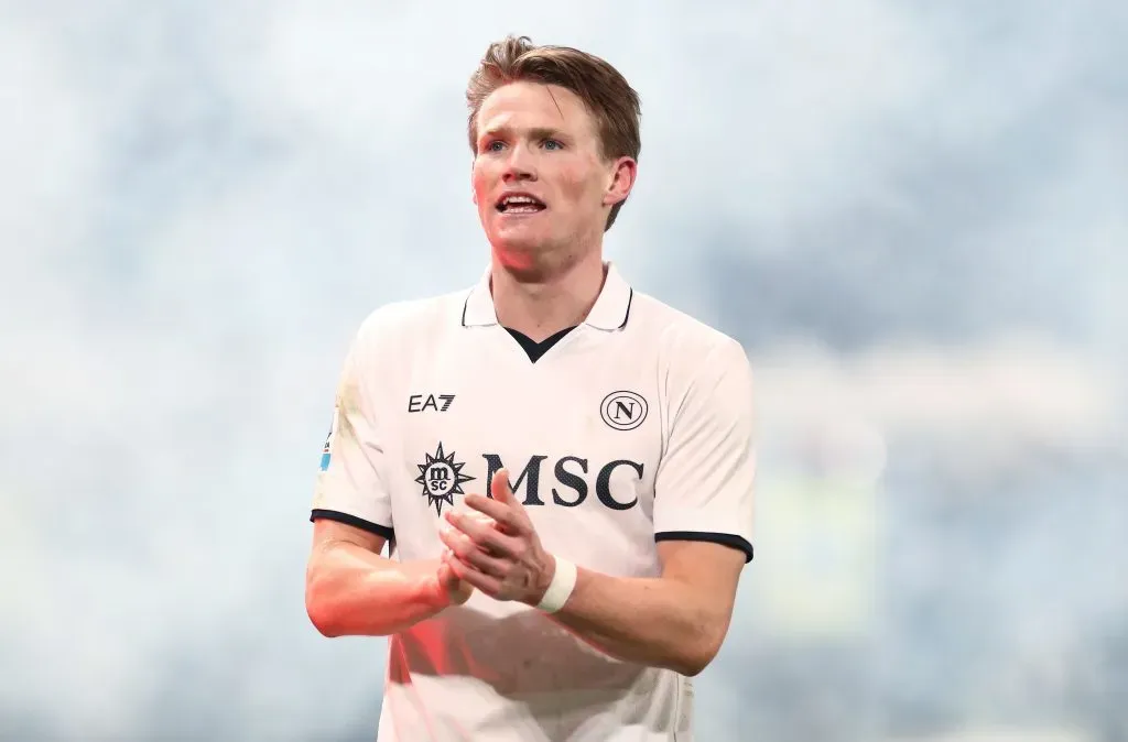 Scott McTominay tem jogado bem no Nápoles. Foto: Marco Luzzani/Getty Images