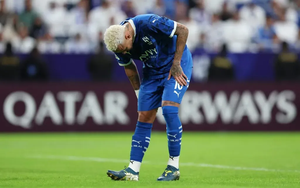 Neymar esteve lesionado em quase todo o seu tempo no Al Hilal. Foto: Yasser Bakhsh/Getty Images.