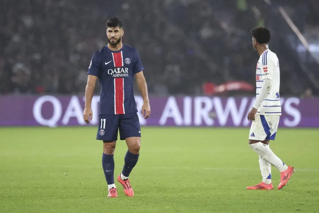 Marco Asensio tem sido pouco utilizado no PSG. Foto: Catherine Steenkeste/Getty Images