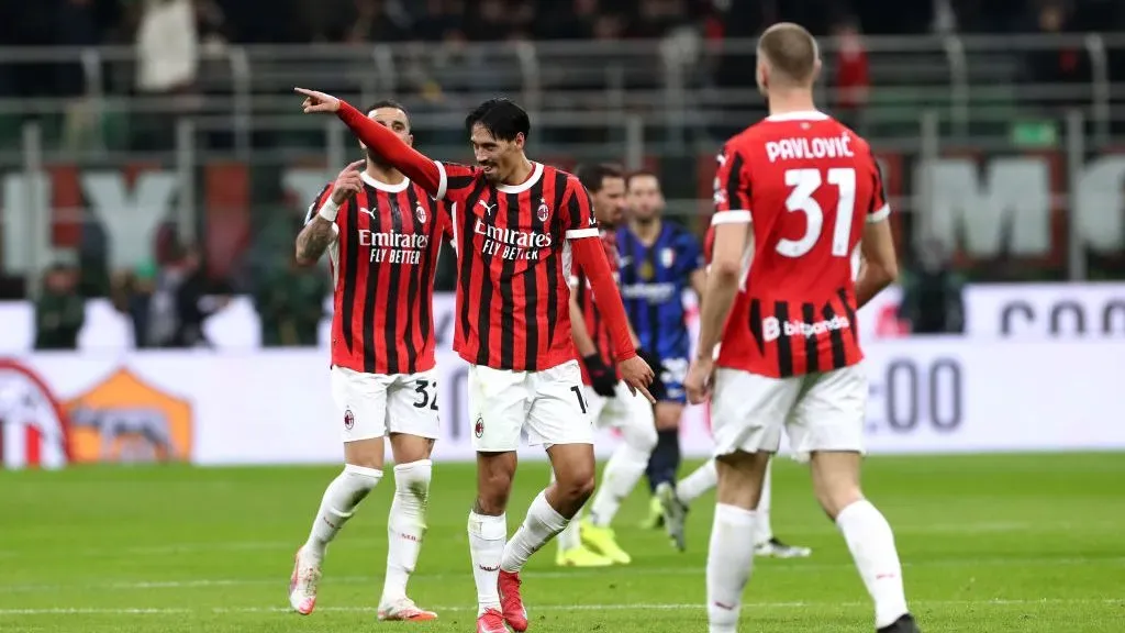 Reijnders abriu o placar para o Milan no dérbi. Foto: Getty Images