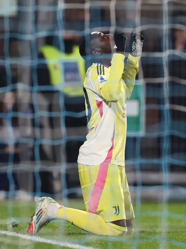Kolo Muani a celebrar um dos seus golos com a camisola da Juventus. Foto: Marco Luzzani/Getty Images.