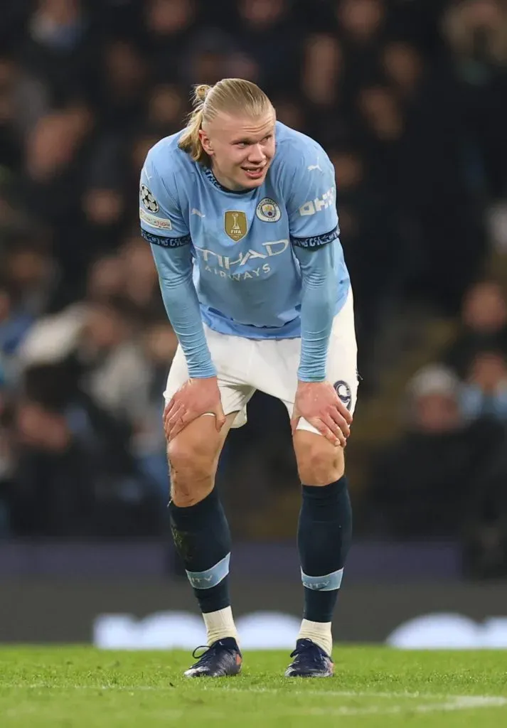 Erling Haaland marcou dois golos, mas não foi suficiente. Foto: Carl Recine/Getty Images.