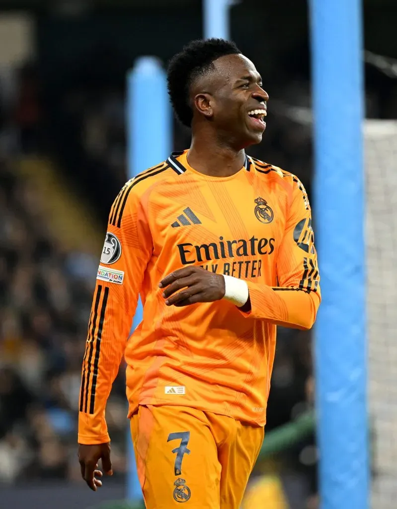 Vinicius Junior foi considerado o MVP da partida. Foto: Michael Regan/Getty Images.