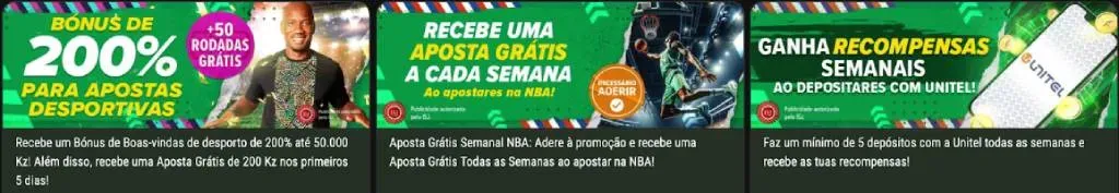 Ofertas disponíveis na Premier Bet Zone Angola