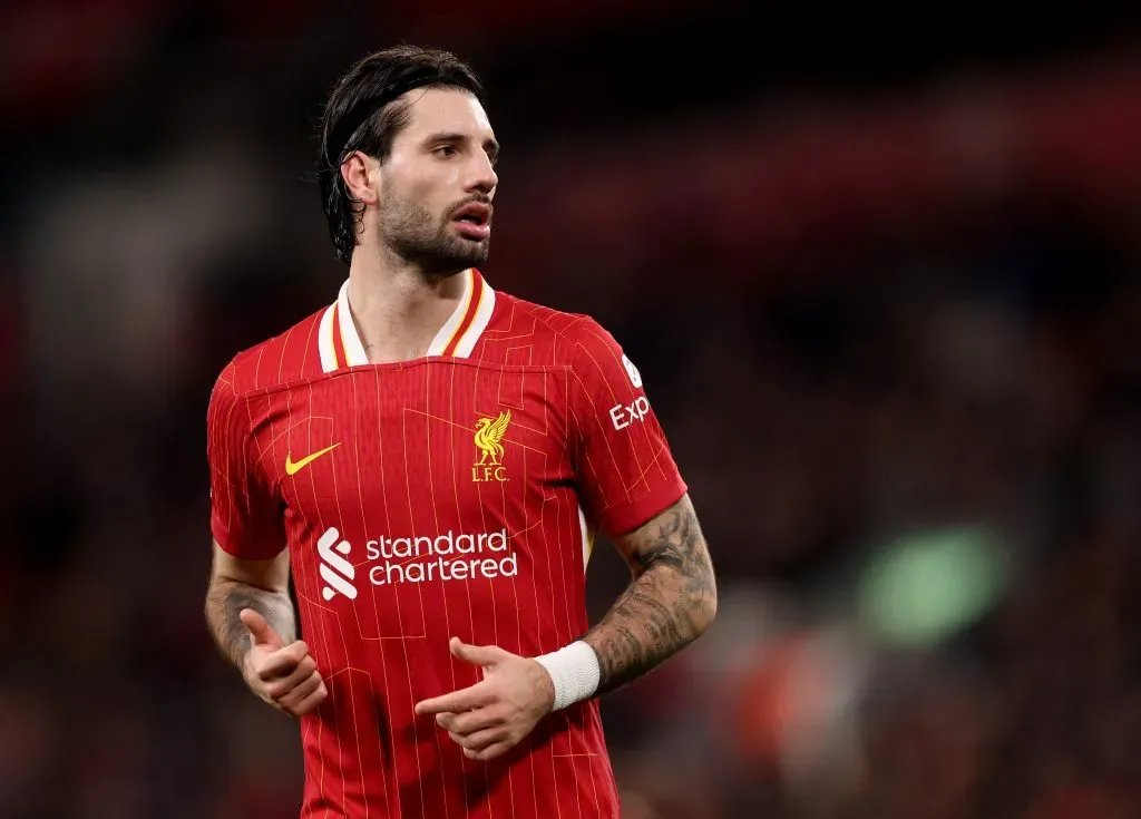 Dominik Szoboszlai na vitória do Liverpool. Foto: Getty Images