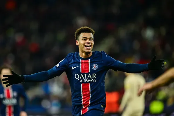 Desire Doue em ação pelo PSG. Foto: Getty Images