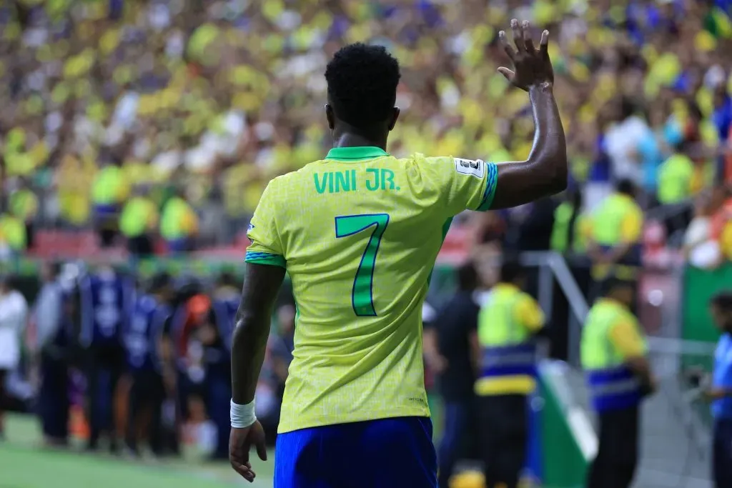 Vinicius Júnior decidiu o jogo. Foto: Buda Mendes/Getty Images.