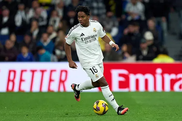 Endrick em ação pelo Real Madrid. Foto: Getty Images