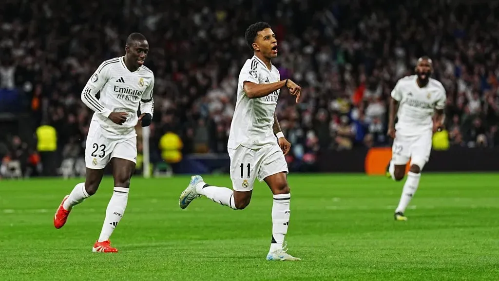 Rodrygo abriu a contagem em Madrid. Foto: Getty Images.
