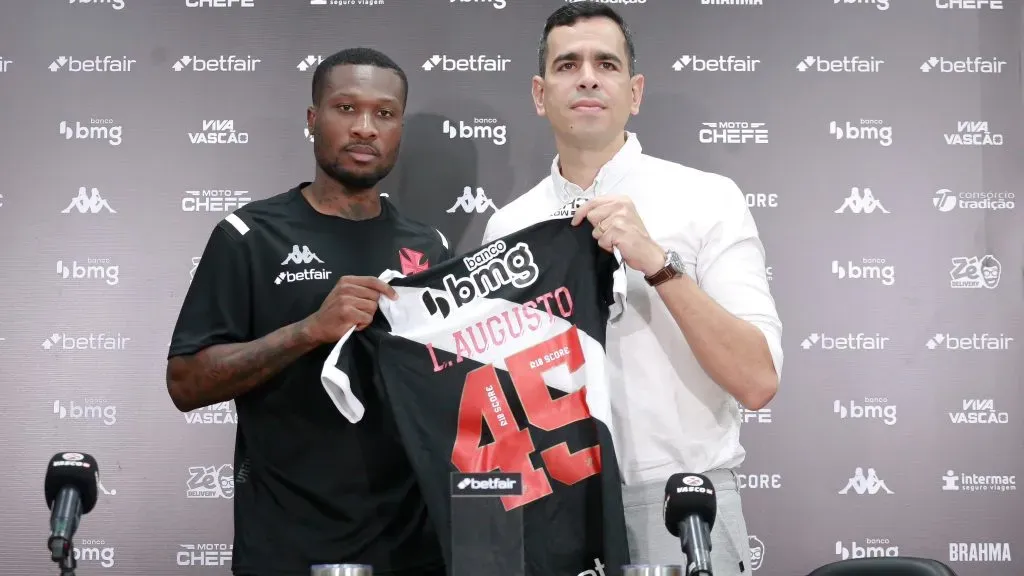 Loide Augusto mostrou-se feliz no Vasco da Gama. Foto: Vasco da Gama.