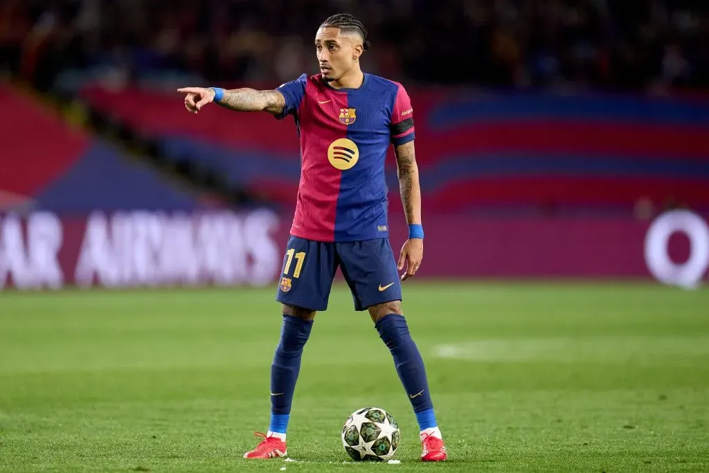 Raphinha, jogador do Barcelona. Foto: Getty Images