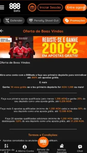 Bónus 888bets, os T&C