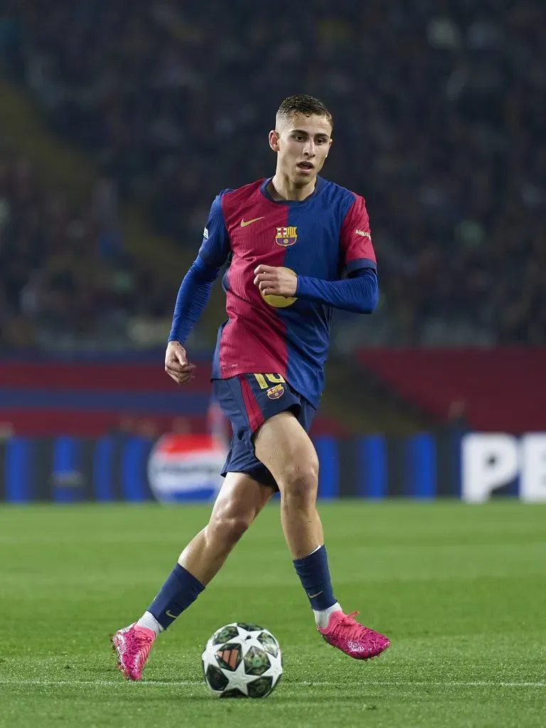 Fermín López na vitória do Barcelona. Foto: Getty Images