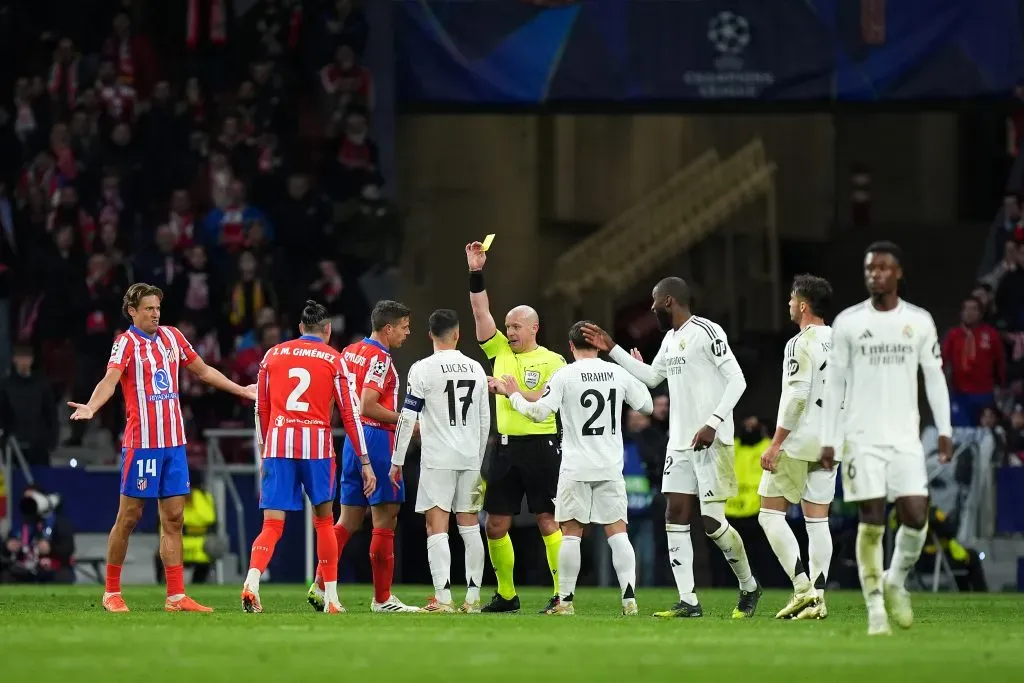 Atlético de Madrid x Real Madrid nos oitavos de final da Champions League. Foto: Getty Images
