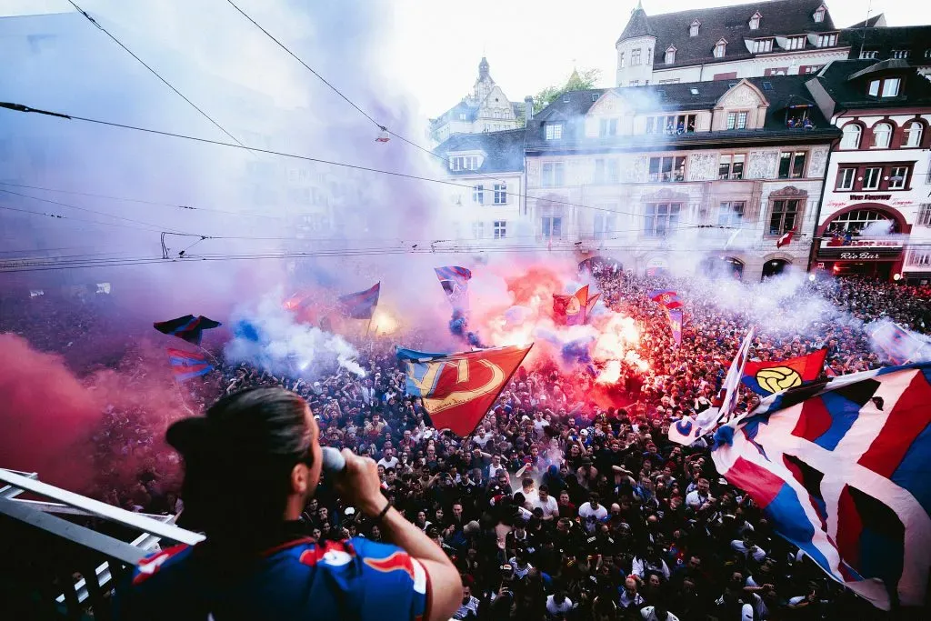 Basel festeja título da Suíça. Foto: FC Basel