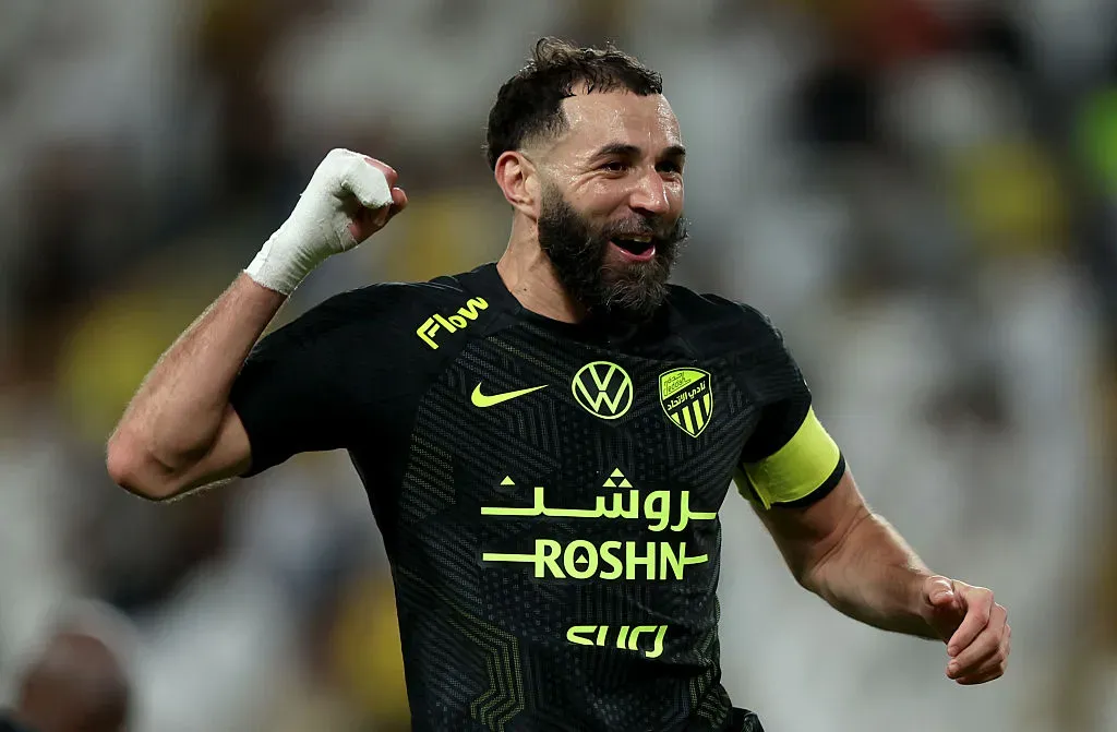 Karim Benzema, destaque do título do Al Ittihad. Foto: Getty Images