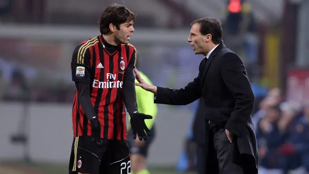 Massimiliano Allegri aquando da sua primeira passagem pelo Milan. Foto: Claudio Villa/Getty Images
