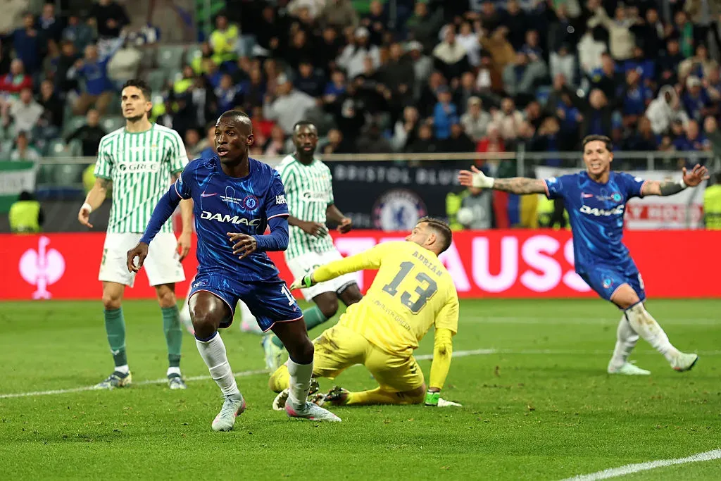 Nicolas Jackson marcou golo na final da Conference League. Foto: Getty Images