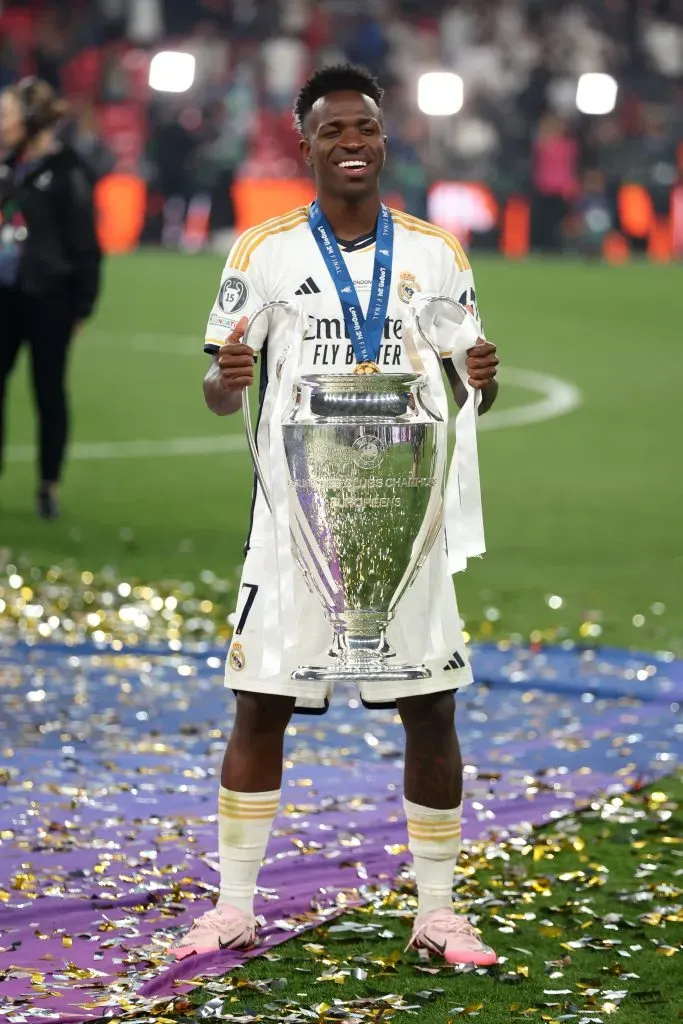 Vinícius Júnior conquistou Champions League pelo Real Madrid. Foto: Getty Images