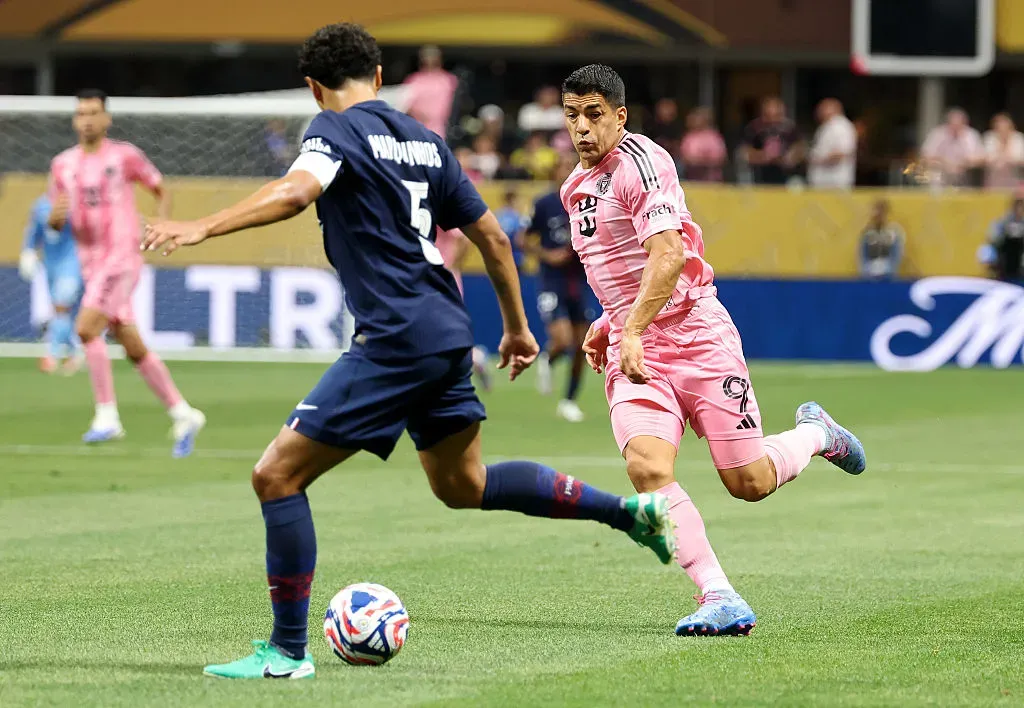 Suárez em ação contra o PSG no Mundial de Clubes. Foto: Getty Images