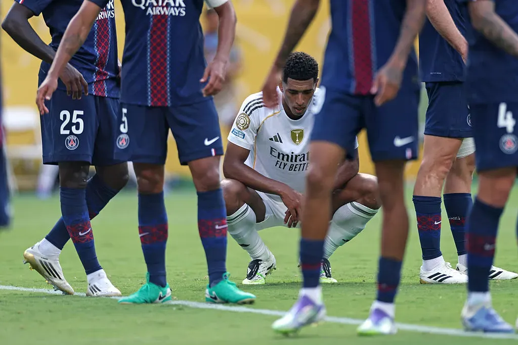 Bellingham no encontro com o PSG no Mundial de Clubes. Foto: Getty Images
