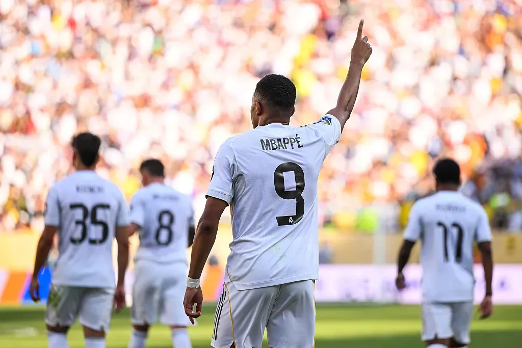Mbappé durante o Mundial de Clubes. Foto: Getty Images