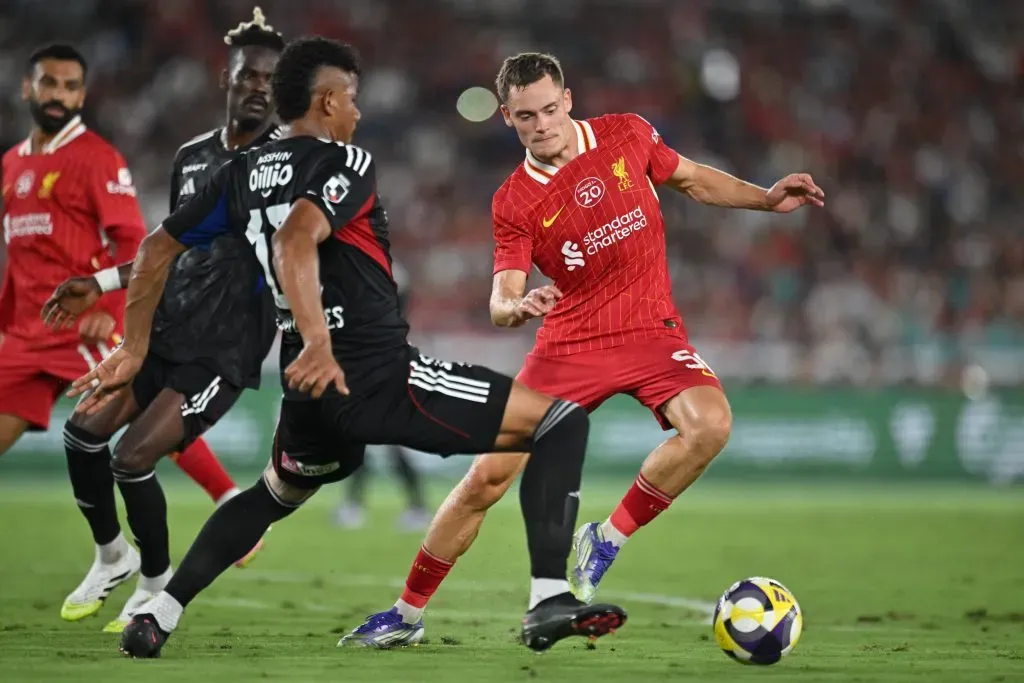 Florian Wirtz no Liverpool x Yokohama Marinos. Foto: Getty Images