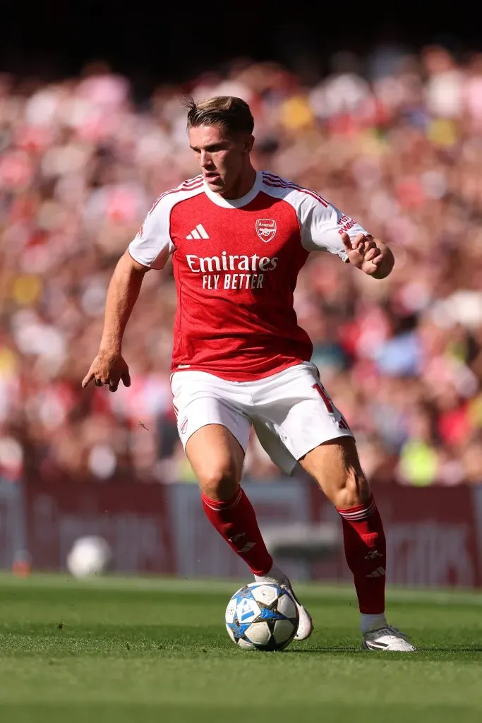 Viktor Gyokeres, jogador do Arsenal. Foto: Alex Pantling/Getty Images.