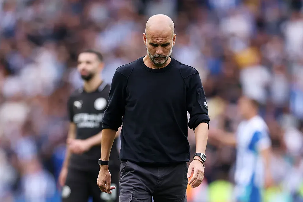 Pep Guardiola, treinador do Manchester City. Foto: Getty Images