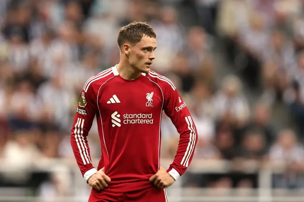Florian Wirtz em ação pelo Liverpool. Foto: Getty Images
