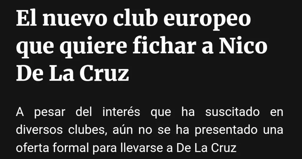 Fichajes em seu portal oficial