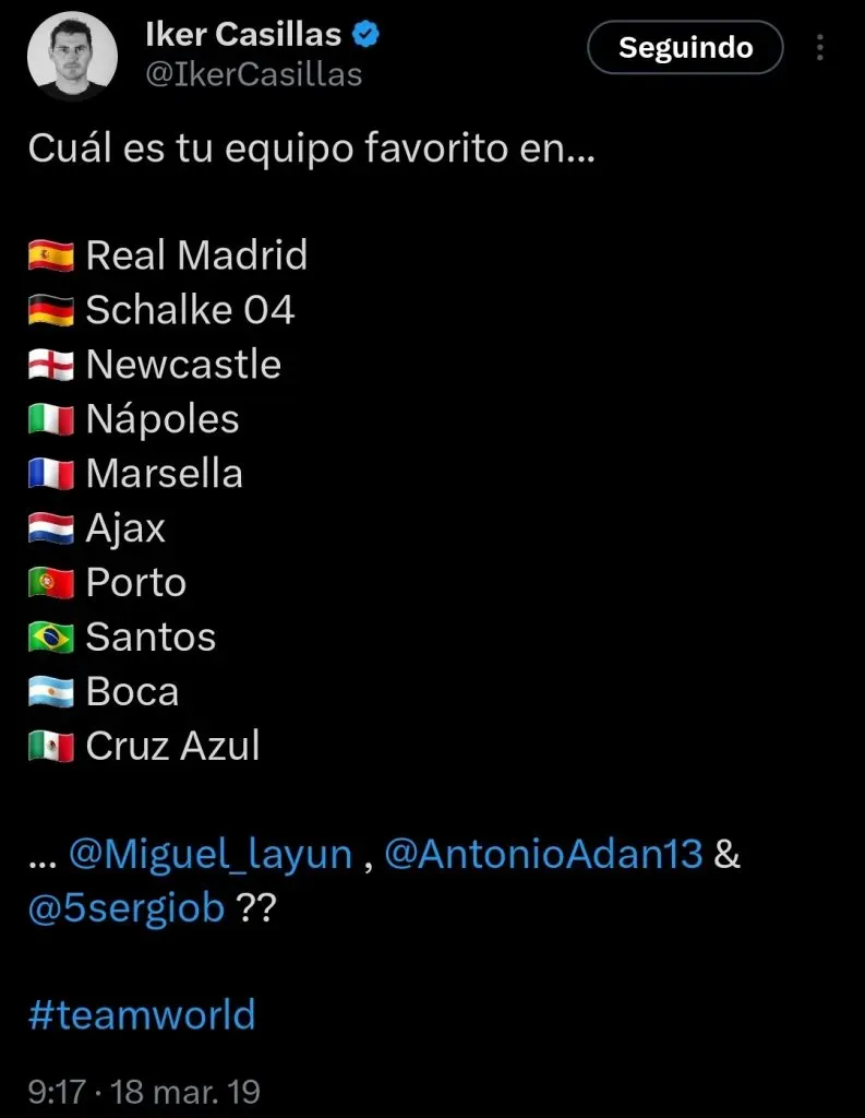 Casillas via Twitter