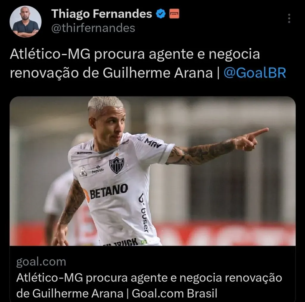 Thiago Fernandes, do GOAL, via Twitter