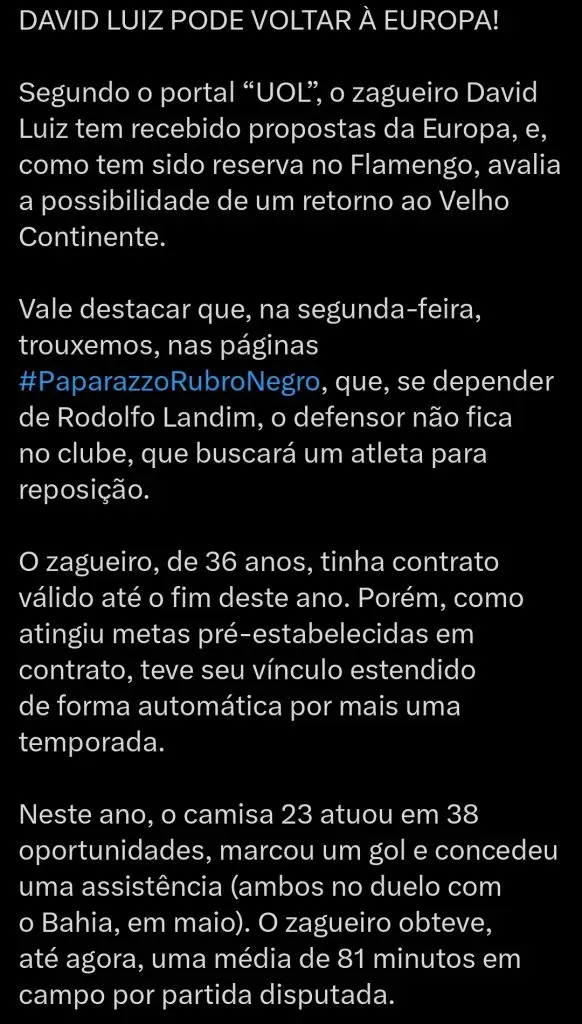 Repercussão via Twitter