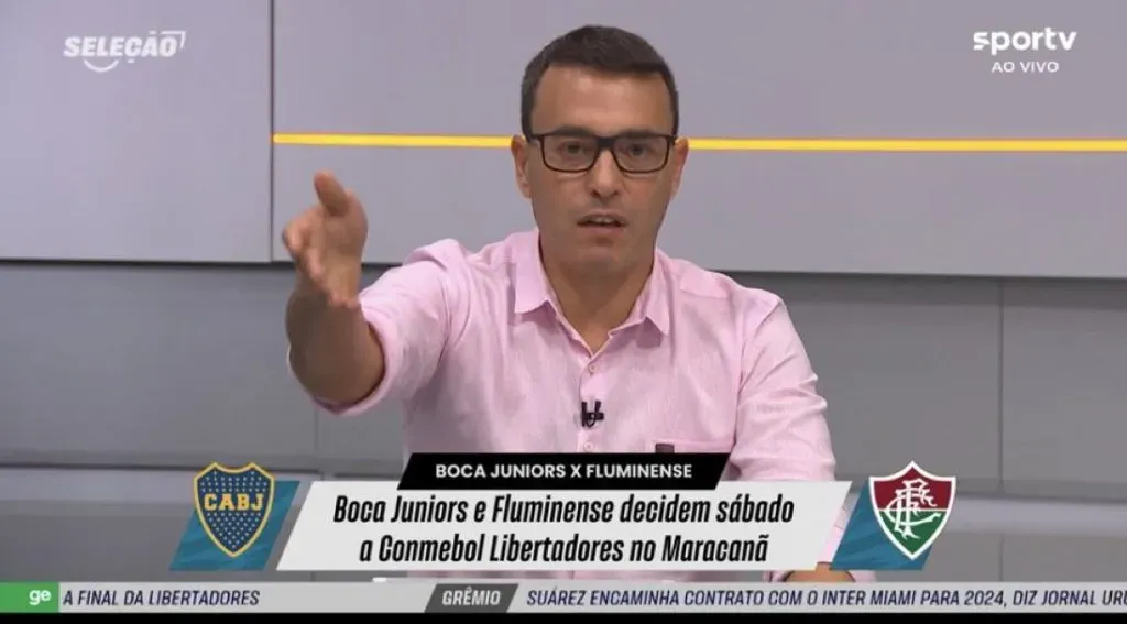 André Rizek crítica Romário após entrevista. Foto: Reprodução Sportv/Internet