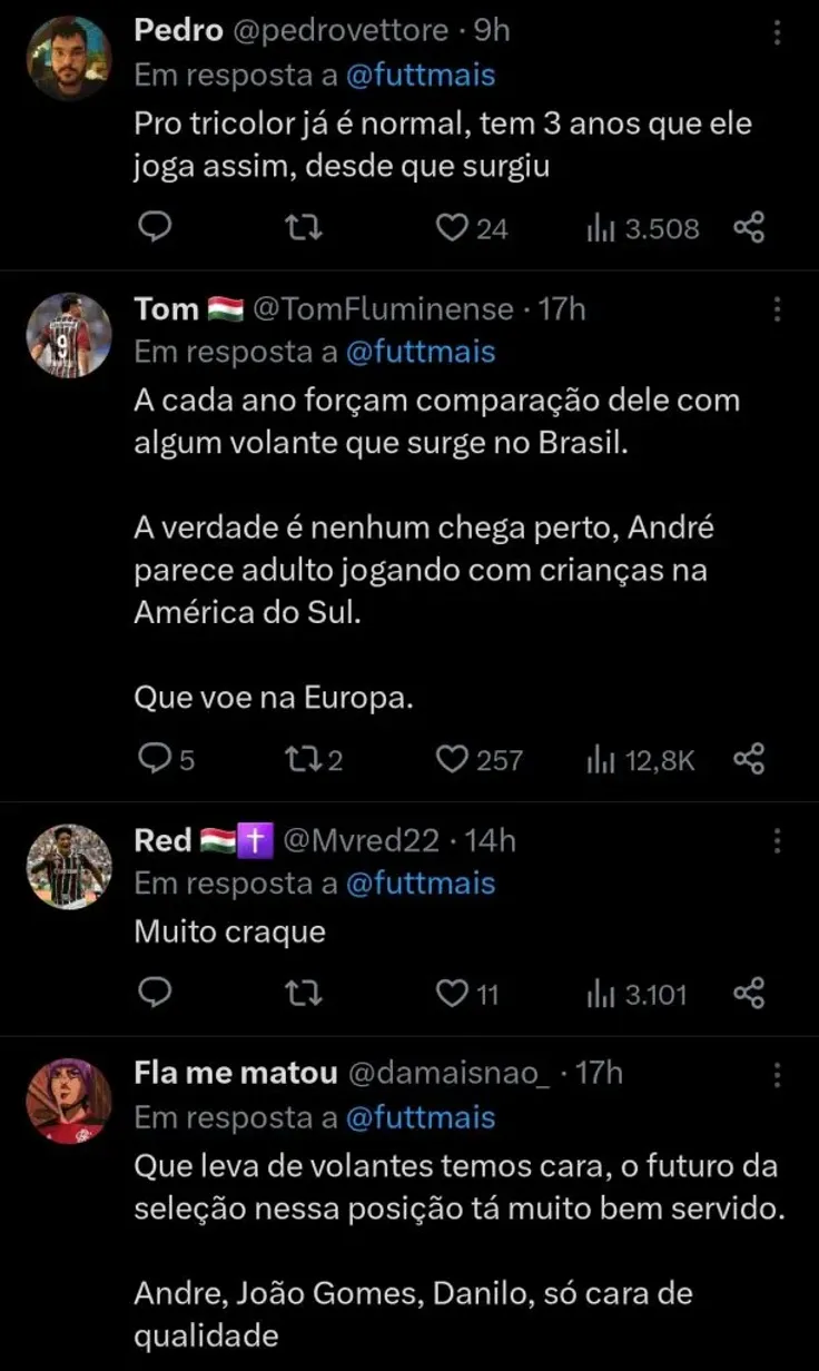 Repercussão dos torcedores via Twitter