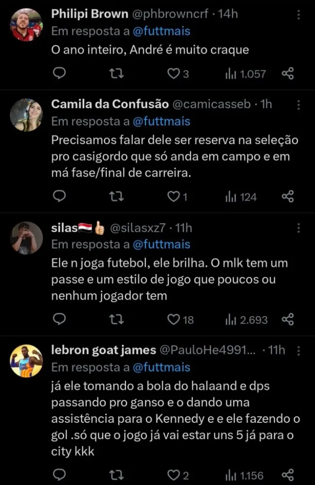Torcida quer André titular na Seleção Brasileira